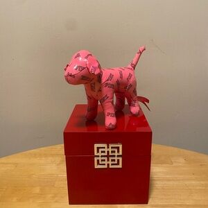 Victoria’s  Secret PINK Patent DOG PLUSH  STUFFED 6"X 8"
